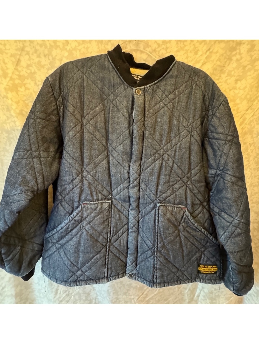 Polo Jeans Co. Ralph Lauren Authentic Work Wear Quilted Denim Jacket Large